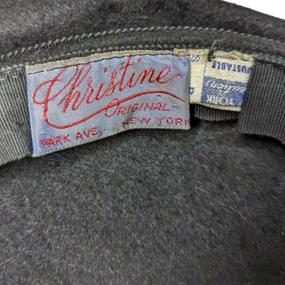Vintage Christine Original Park Avenue Black Wool Hat main image 8